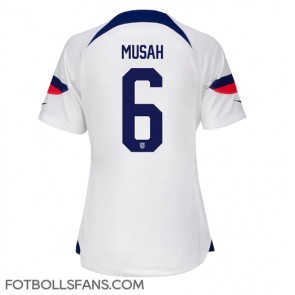 Förenta staterna Yunus Musah #6 Replika Hemmatröja Damer VM 2022 Kortärmad